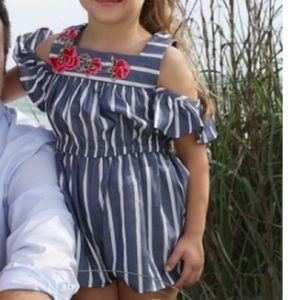 Blue & White Romper, size 4t Bonnie Jean